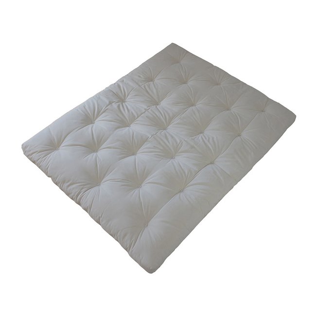 Futonmatratze - 140*200 - 100% Leinen - 10 cm - Bezug BW weiss <span itemprop=