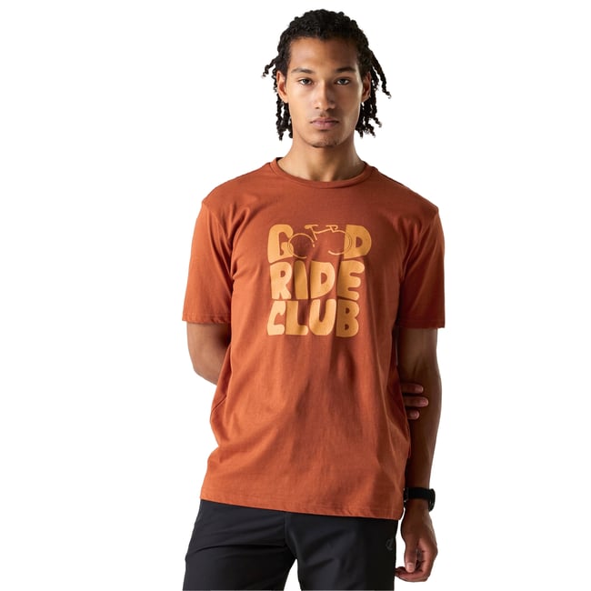 T-shirt motif/style texte en gros caractères MOVEMENT orange rouge imprimé <span itemprop=