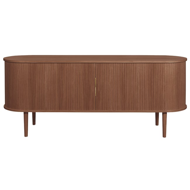 Buffet vintage en bois 2 portes coulissantes L160 cm EPIC Couleur noyer <span itemprop=