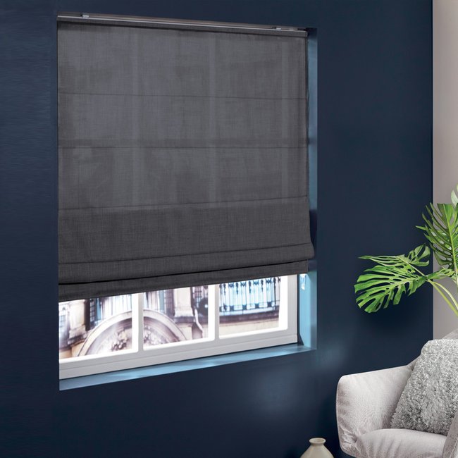 Store bateau tamisant chiné chambray - MADECOSTORE