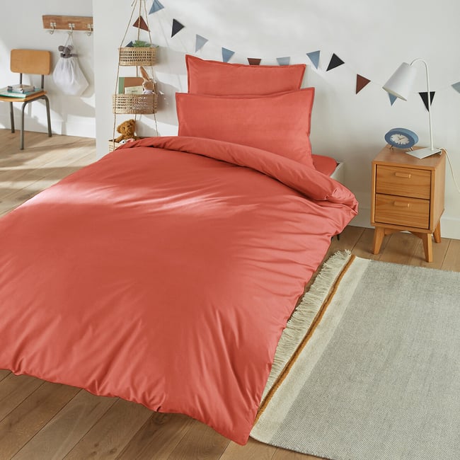 Housse couette enfant percale coton bio Scenario  pomelo <span itemprop=