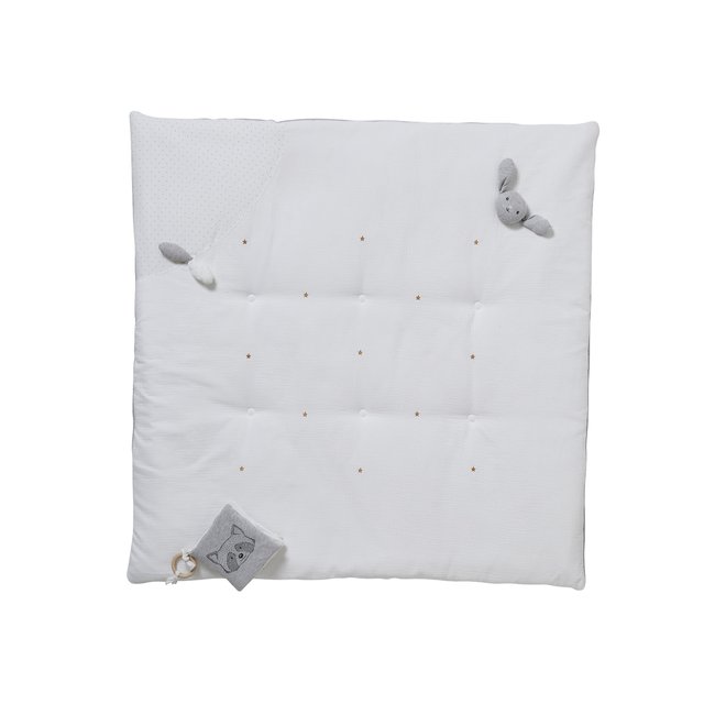 Tapis d'éveil en gaze de coton bio* MINI COMPAGNIE gris <span itemprop=