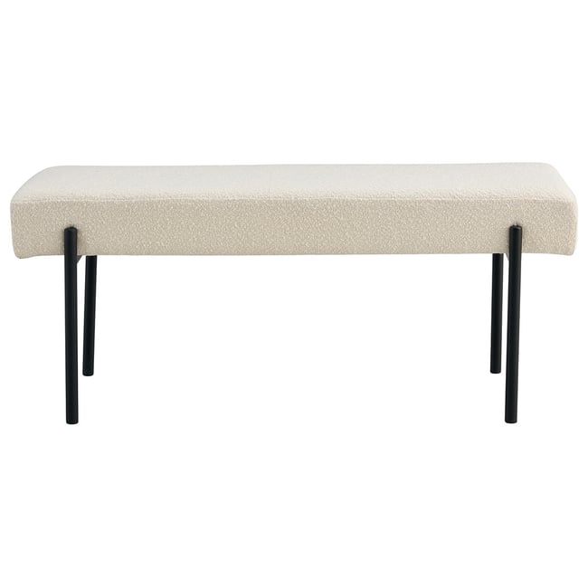 Banc en Tissu bouclette - ROMEO - BEST MOBILIER