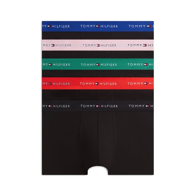 Lote de 5 boxers Signature preto/multicolor <span itemprop=