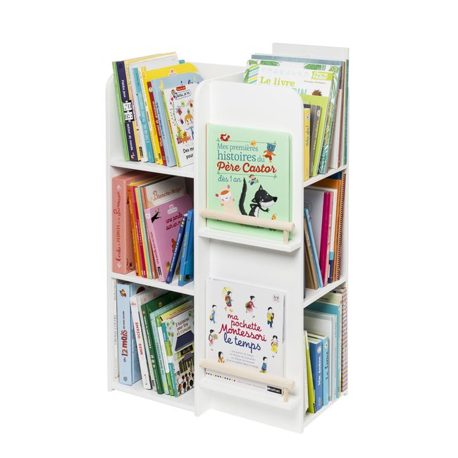Bibliothèque multi-faces Couleur blanc <span itemprop=