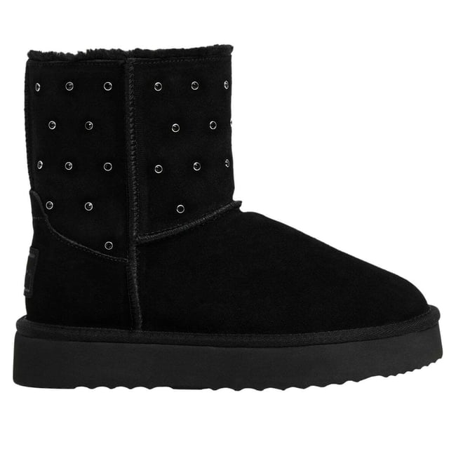 Bottines En Daim Avec Logo En Relief noir <span itemprop=