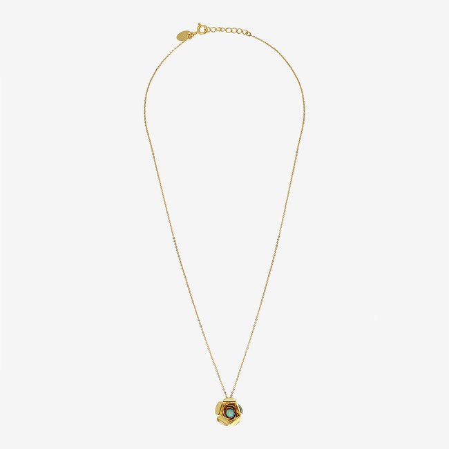 Collier frida amazonite bleu <span itemprop=