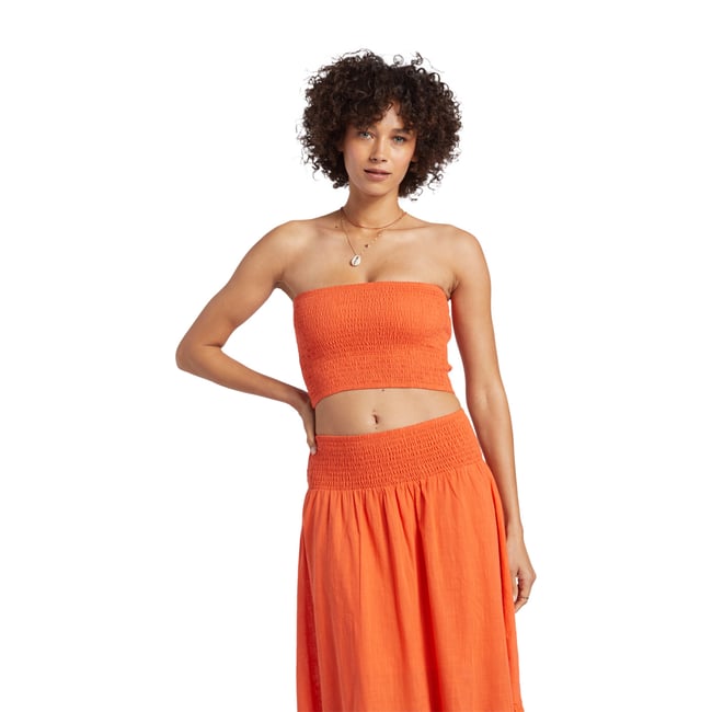 Top court KEEP IT SIMPLE orange coral craze <span itemprop=