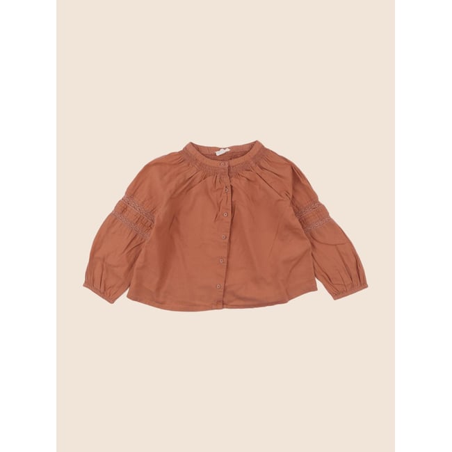 Blouse - Etat satisfaisant marron <span itemprop=