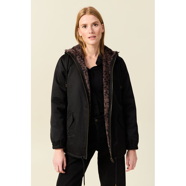 Parka réversible noir <span itemprop=