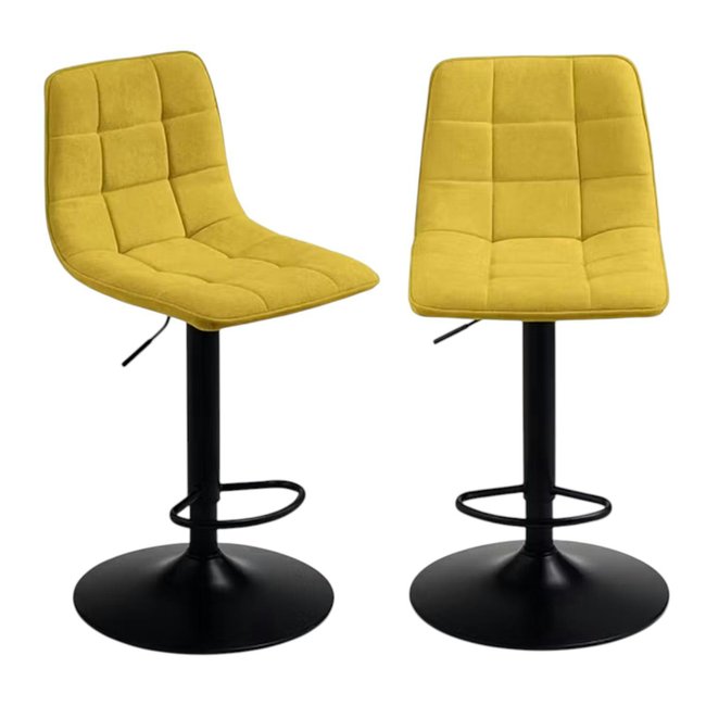 Chaise de bar réglable en tissu (lot de 2) LORA - PIER IMPORT