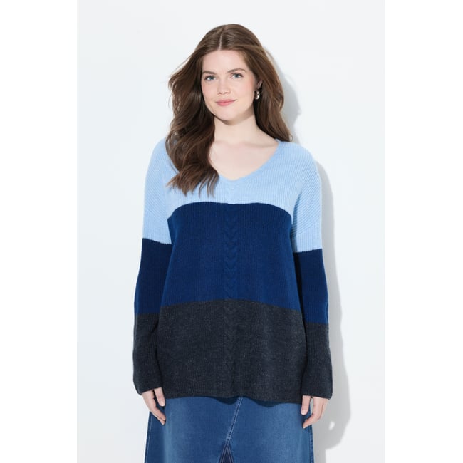 Pull esprit « colour block », motif torsadé - ULLA POPKEN