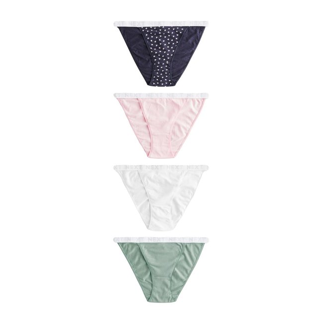 Culottes avec logo - tanga, lot de 4 sparkle heart print/plain <span itemprop=