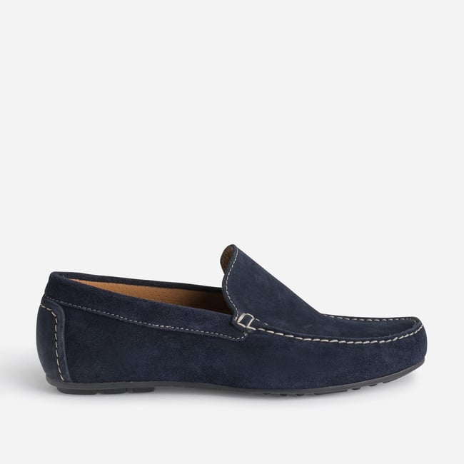 Mocassin en cuir HELMDON marine <span itemprop=