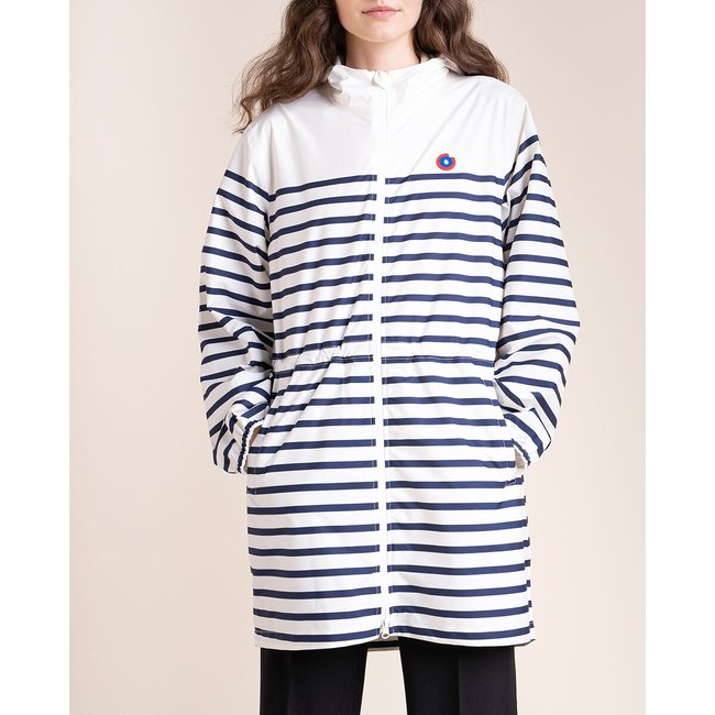Regenjacke im Matrosenstil AMELOT, Reissverschluss marine gestreift <span itemprop=