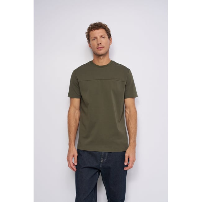 T-SHIRT AVEC BRANDING vert kaki <span itemprop=