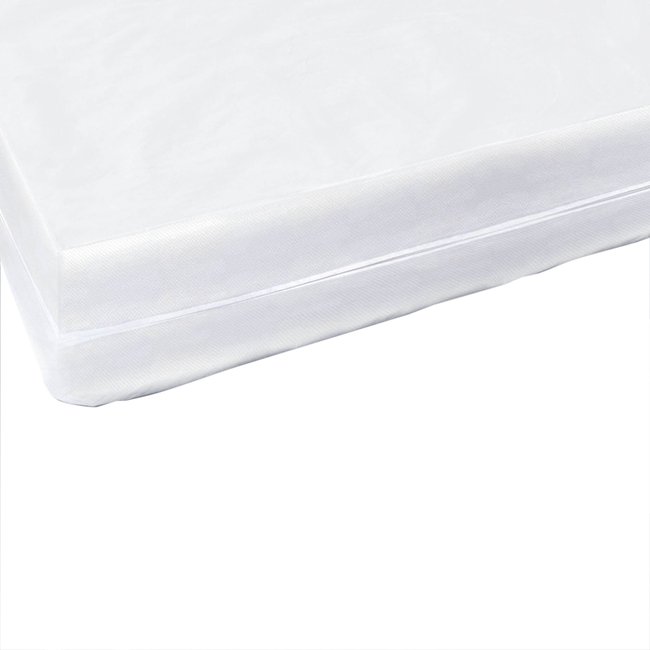 Housse de matelas antiacariens anti-punaises Couleur blanc <span itemprop=