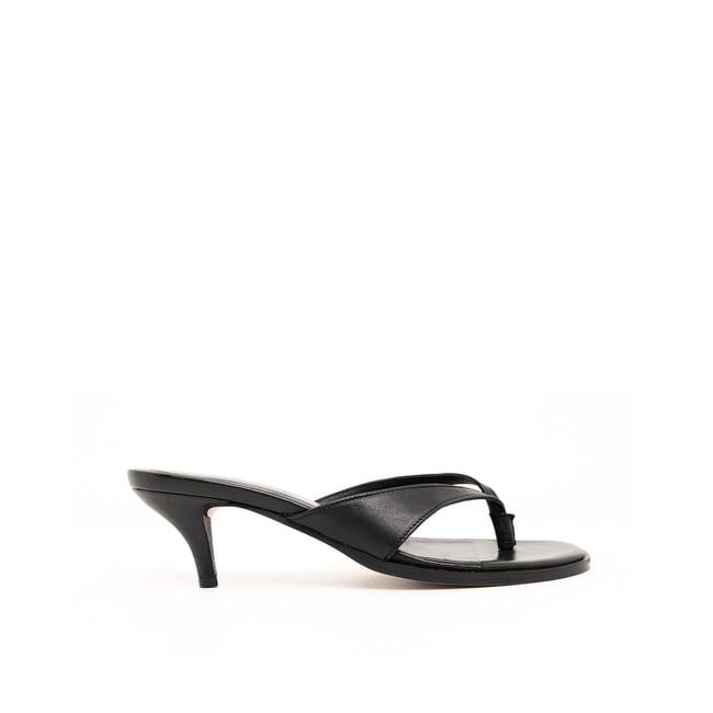 Sandale À Talon en cuir SARAH noir <span itemprop=