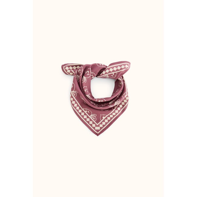 Petit foulard imprimé, MANIKA taupe <span itemprop=