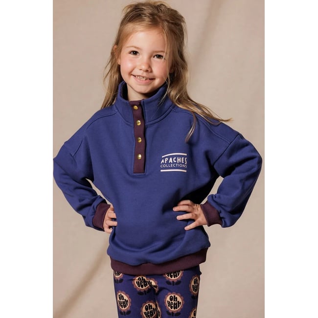 Sweat fermé LUZ bleu indigo <span itemprop=