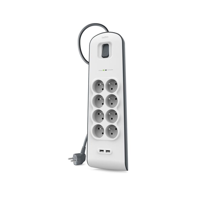 Multiprise USB 8 prises parafoudres + 2 USB - BELKIN