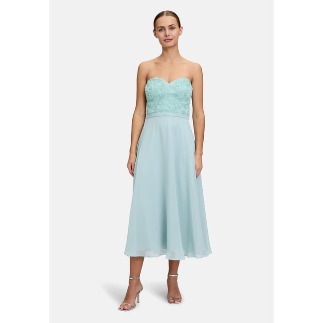Robe de soirée à découpes summer mint <span itemprop=