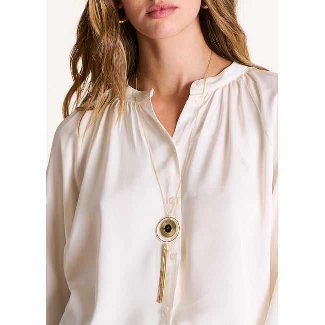 Collier sautoir doré réglable light gold <span itemprop=