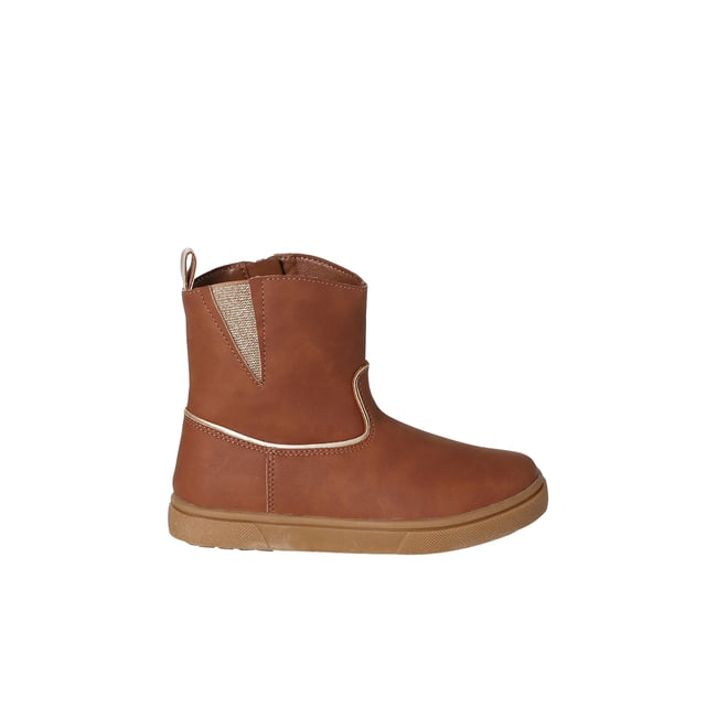 Boots zippées marron <span itemprop=