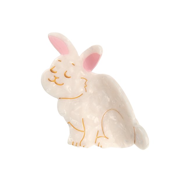 Pince à cheveux LAPIN blanc <span itemprop=