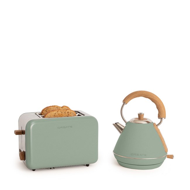 Pack grille-pain + bouilloire KETTLE & TOAST RETRO sauge <span itemprop=