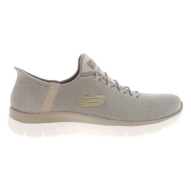 Baskets running noires à semelle plate et avec une fermeture slip-on - SKECHERS