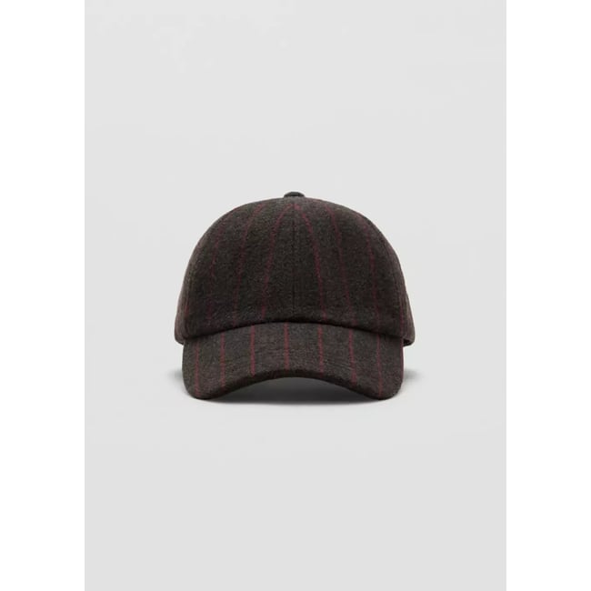 Casquette à rayures tennis marron <span itemprop=