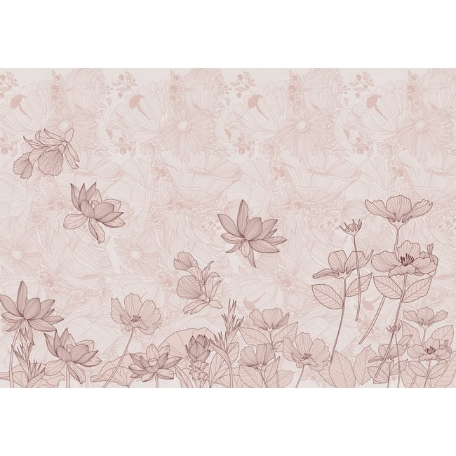 Papier peint panoramique Murmure floral - Lé Papiers de Ninon - LE PAPIERS DE NINON