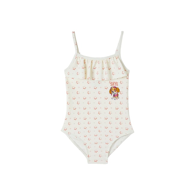 Maillot de bain 1 pièce Pat Patrouille® rose pâle imprimé <span itemprop=