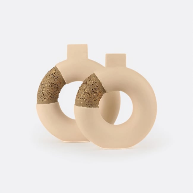 Декоротивные горшки, набор из 2 шт BK010 / БК010 экрю SO'HOME