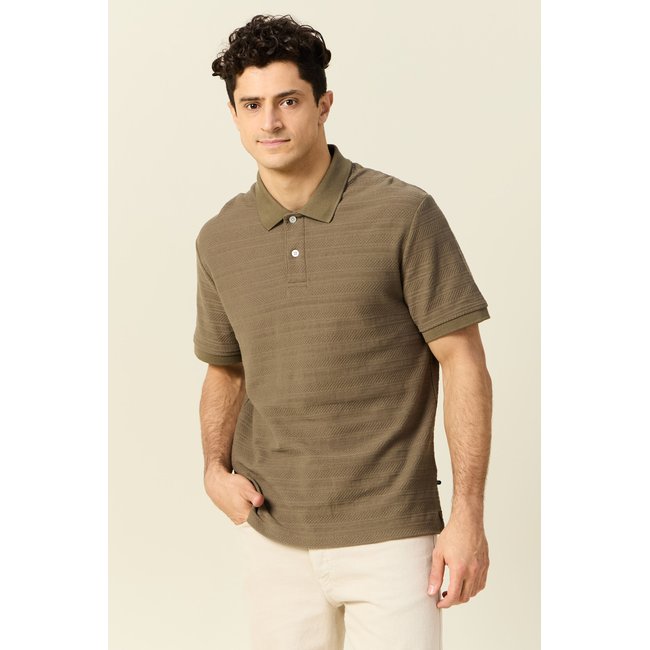 Polo manches courtes vert kaki <span itemprop=