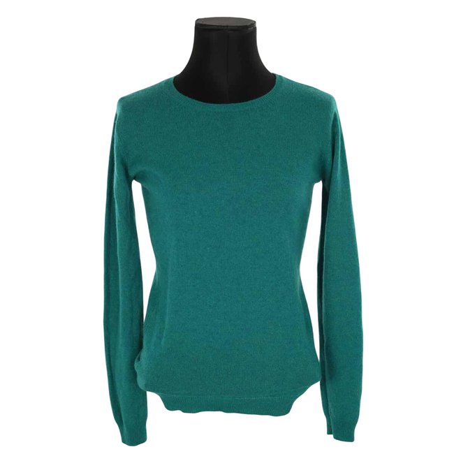 Pull en cachemire - Très Bon État vert <span itemprop=