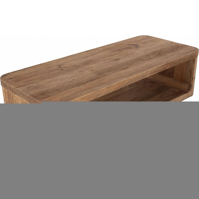 Table basse en pin recyclé vieilli Couleur naturel vieilli <span itemprop=