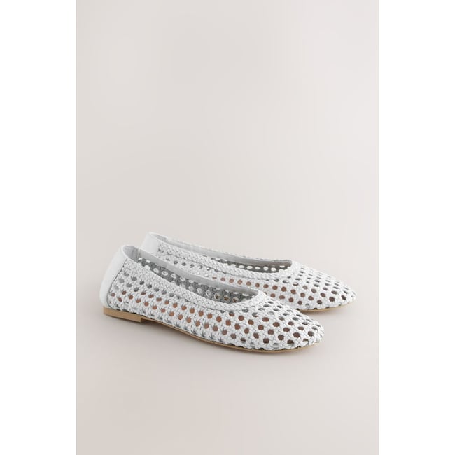 Ballerines en cuir tissé - NEXT