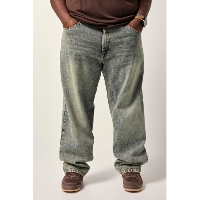 Jean 5 poches, dirty denim bleu jean <span itemprop=