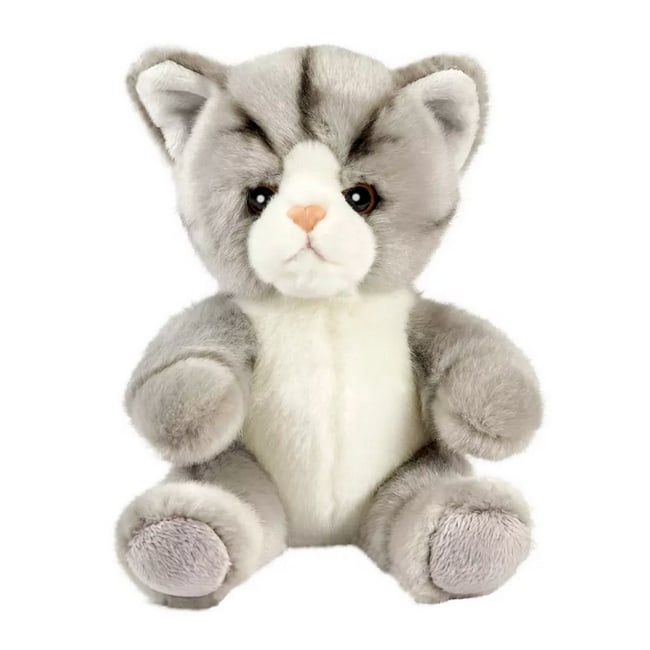 Peluche chat gris et blanc Tetabizous - 17 cmH - ANIMA