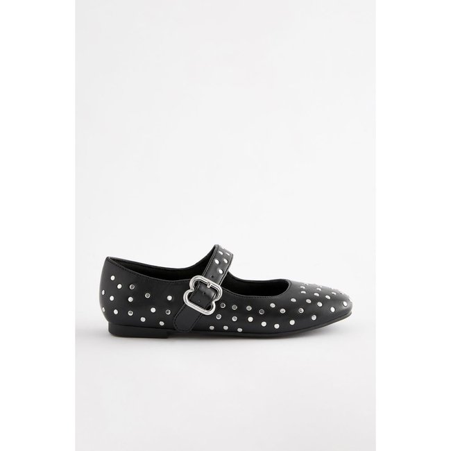 Babies ornées de clous coupe classique noir <span itemprop=