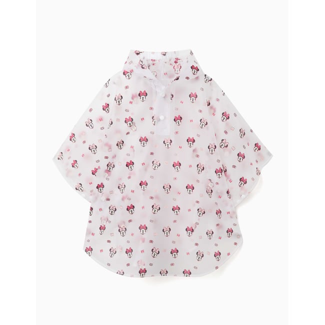 Poncho de pluie avec capuche et imprimé Minnie rouge <span itemprop=
