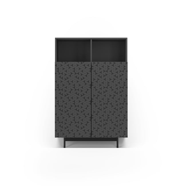Buffet L portes sérigraphie, PRINTED Couleur graphite <span itemprop=