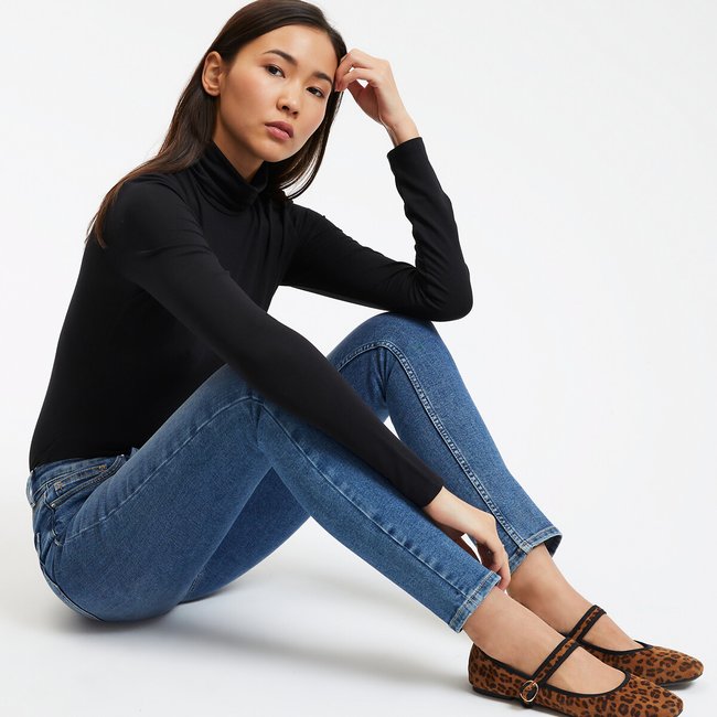 Long Sleeve Turtleneck T-Shirt, black, LA REDOUTE COLLECTIONS