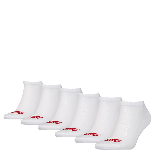Lot de 6 paires chaussettes basses coton recyclé blanc <span itemprop=