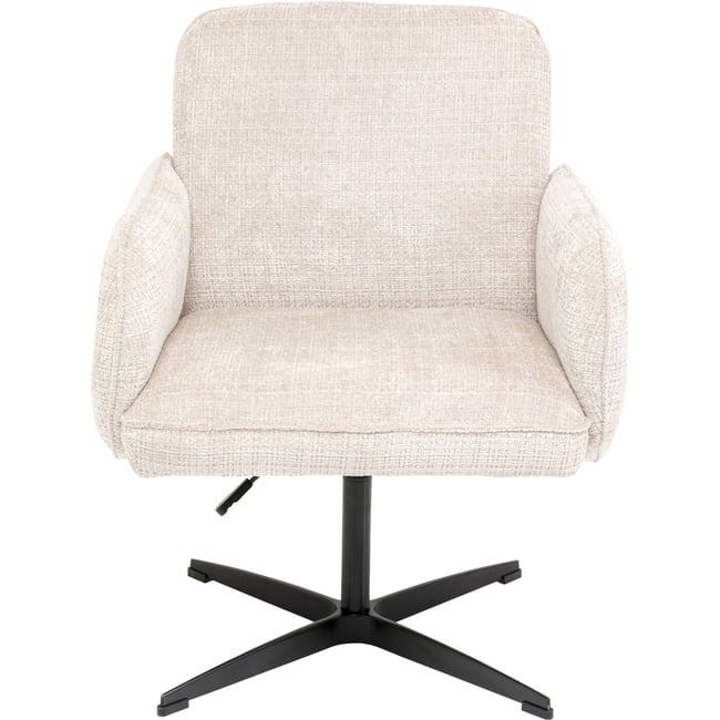 Chaise avec accoudoirs pivotante, TABEA Couleur beige <span itemprop=
