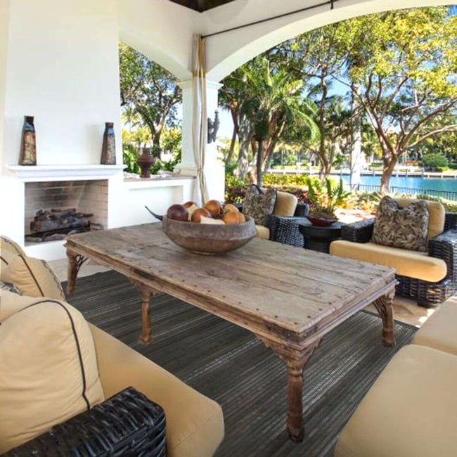 Tapis en bambou larges lattes ganse SOLO BAMBOO - THE DECO FACTORY