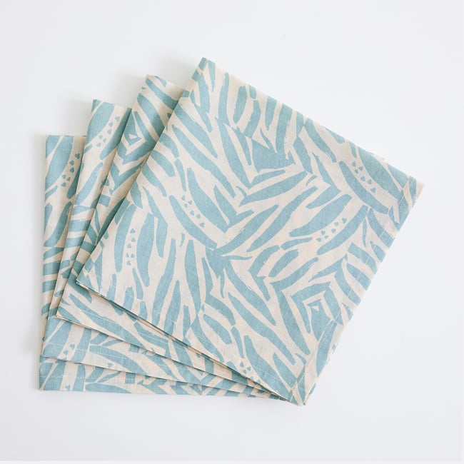 Set of 4 Lean Printed Cotton Voile Napkins - LA REDOUTE INTERIEURS
