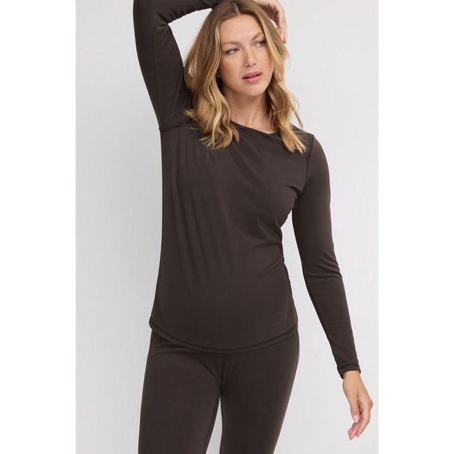 Top de sport maternité marron chocolat <span itemprop=